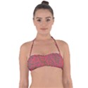 Pattern Saying Wavy Tie Back Bikini Top View1