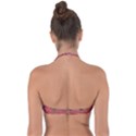 Pattern Saying Wavy Tie Back Bikini Top View2