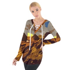 Scotland Monti Mountains Mountain Tie Up T-shirt