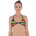 Colorful Background Halter Neck Bikini Top View1