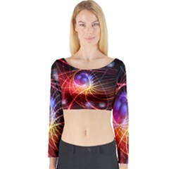Physics Quantum Physics Particles Long Sleeve Crop Top