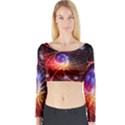 Physics Quantum Physics Particles Long Sleeve Crop Top View1