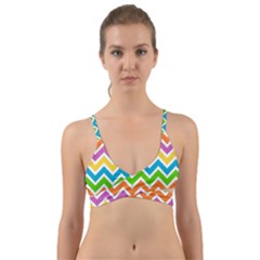 Chevron Pattern Design Texture Wrap Around Bikini Top