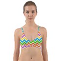 Chevron Pattern Design Texture Wrap Around Bikini Top View1