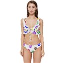 Pawprints Paw Prints Paw Animal Low Cut Ruffle Edge Bikini Set View1