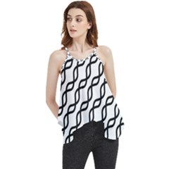 Diagonal Stripe Pattern Flowy Camisole Tank Top