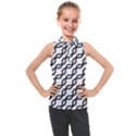 Diagonal Stripe Pattern Kids  Sleeveless Polo T-Shirt View1