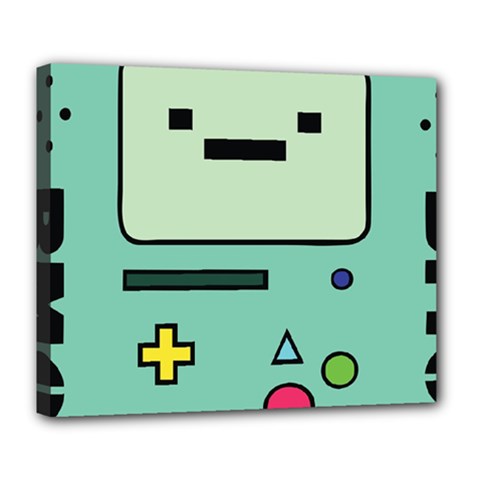 Adventure Time Beemo Bmo Illustration Cartoons Deluxe Canvas 24  X 20  (stretched)