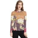 Animated Castle Illustration Adventure Time Cartoon Nature Women s Long Sleeve Rash Guard View1