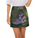 Purple House Cartoon Character Adventure Time Architecture Mini Front Wrap Skirt View1