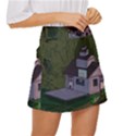 Purple House Cartoon Character Adventure Time Architecture Mini Front Wrap Skirt View3