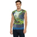 Cartoon Network Mountains Landscapes Seas Illustrations Adventure Time Rivers Men s Raglan Cap Sleeve T-Shirt View1