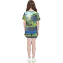 Cartoon Network Mountains Landscapes Seas Illustrations Adventure Time Rivers Kids  T-Shirt And Sports Shorts Set View2