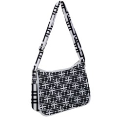 Pattern Vector Halftone Wallpaper Zip Up Shoulder Bag
