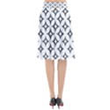Star Curved Pattern Monochrome Flared Midi Skirt View2