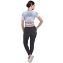 Dots Pointillism Abstract Chevron Short Sleeve Cropped Jacket View2