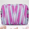 Geometric 3d Design Pattern Pink Make Up Pouch (Large) View1