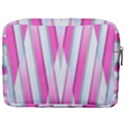 Geometric 3d Design Pattern Pink Make Up Pouch (Large) View2