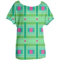 Checkerboard Squares Abstract Women s Oversized T-Shirt View1