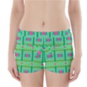 Checkerboard Squares Abstract Boyleg Bikini Wrap Bottoms View1