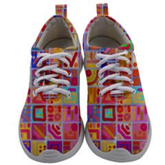Colourful Abstract Shapes Mens Athletic Shoes