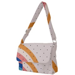 Retro Abstract Geometric Full Print Messenger Bag (s)