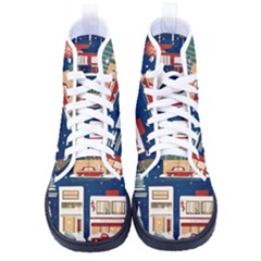Background Mid Century Modern Men s High-top Canvas Sneakers