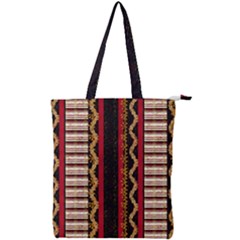 Textile Pattern Abstract Fabric Double Zip Up Tote Bag