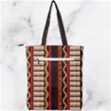 Textile Pattern Abstract Fabric Double Zip Up Tote Bag View2