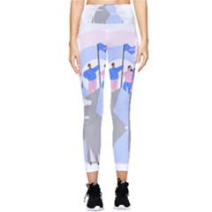 Achievement Success Mountain Clouds Pocket Leggings 