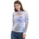 Achievement Success Mountain Clouds Women s Cut Out Long Sleeve T-Shirt View2