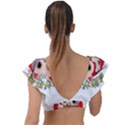 Ramen Cat Noodles Cute Japanes Plunge Frill Sleeve Bikini Top View2