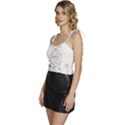 Owl Bird Wildlife Bird Of Prey Flowy Camisole Tie Up Top View2