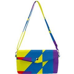 Colorful Red Yellow Blue Purple Removable Strap Clutch Bag by Grandong