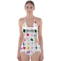 Snail Butterfly Pattern Seamless Cut-Out One Piece Swimsuit View1