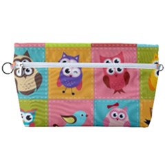 Owls Pattern Abstract Art Desenho Vector Cartoon Handbag Organizer