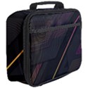 Gradient Geometric Shapes Dark Background Full Print Lunch Bag View3