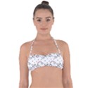 Cute Art Print Pattern Tie Back Bikini Top View1