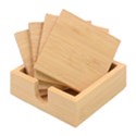 Checkerboard Square Abstract Bamboo Coaster Set View1