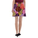 Abstract Circles Background Retro A-Line Pocket Skirt View2