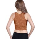 Autumn Leaves Repeat Pattern Racer Back Crop Top View2