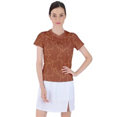 Autumn Leaves Repeat Pattern Women s Sports Top