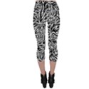 Flames Fire Pattern Digital Art Capri Leggings  View2