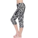 Flames Fire Pattern Digital Art Capri Leggings  View3