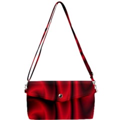 Background Red Color Swirl Removable Strap Clutch Bag by Ravend