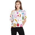 Summer Fair Food Goldfish One Shoulder Cut Out T-Shirt View1