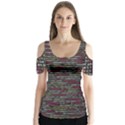 Full Frame Shot Of Abstract Pattern Butterfly Sleeve Cutout T-Shirt  View1