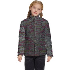 Full Frame Shot Of Abstract Pattern Kids  Puffer Bubble Jacket Coat