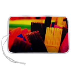 Plastic Brush Color Yellow Red Pen Storage Case (s) by Amaryn4rt