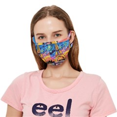 Eiffel Tower Starry Night Print Van Gogh Crease Cloth Face Mask (adult)